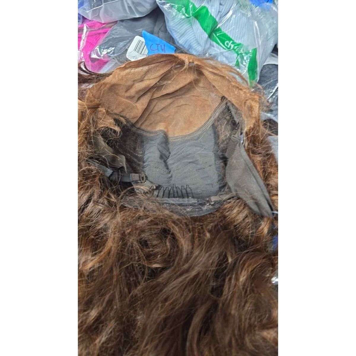 FELEK Ombre Brown Long Synthetic Loose Wave Lace Front Wig 13 x 6 Pre Plucked 24"