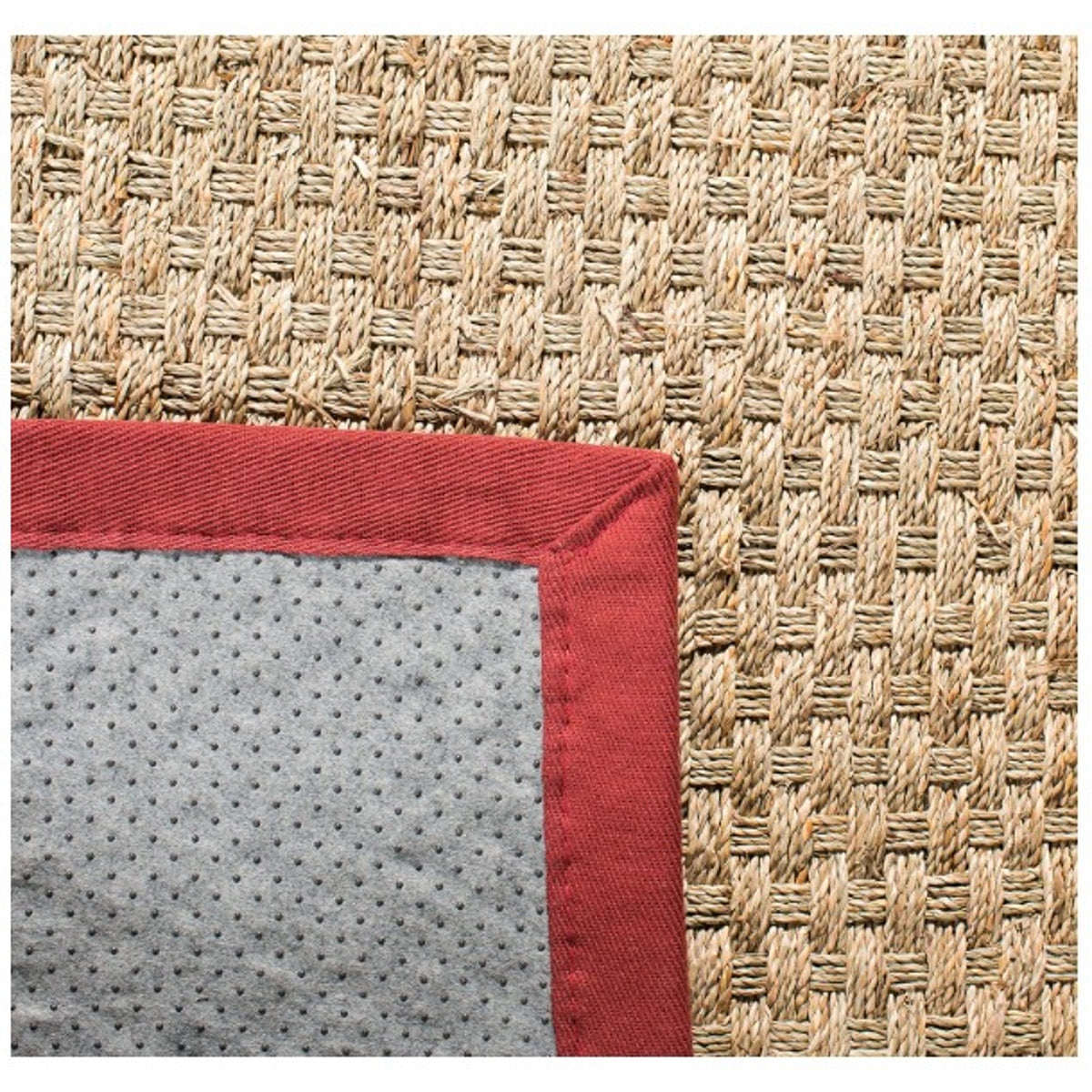 SAFAVIEH Natural Fiber Arbor Bordered Area Rug, Natural/Beige, 6x9 Square