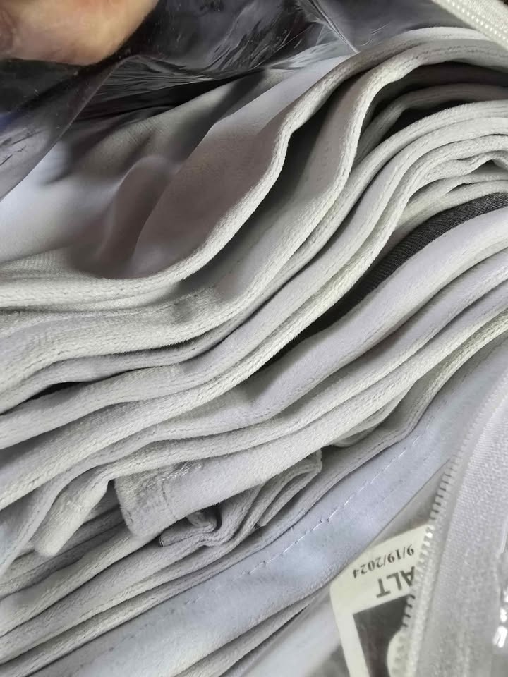 MIULEE Greyish White Velvet Blackout Curtains — 52 × 84 in, 2 Panels