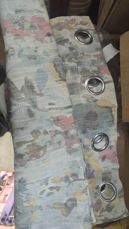 Sheer Floral Grommet Curtains — 52 × 95 in