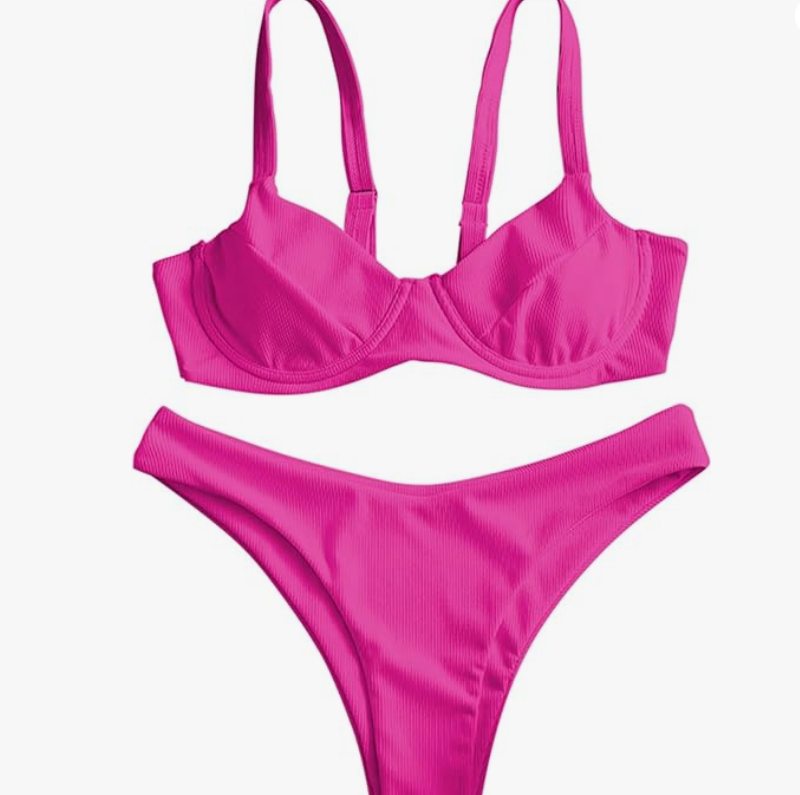 ZAFUL Ribbed Underwire Bikini Set – Large – NWT