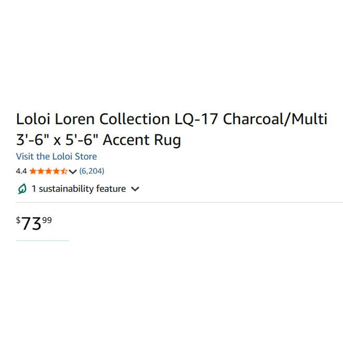 Loloi Loren Collection LQ-17 Charcoal/Multi 3'-6" x 5'-6" Accent Rug