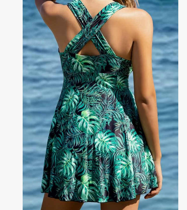 COCOPEAR Crossover Swimdress – Floral, 5XL / 24–26 – NWT