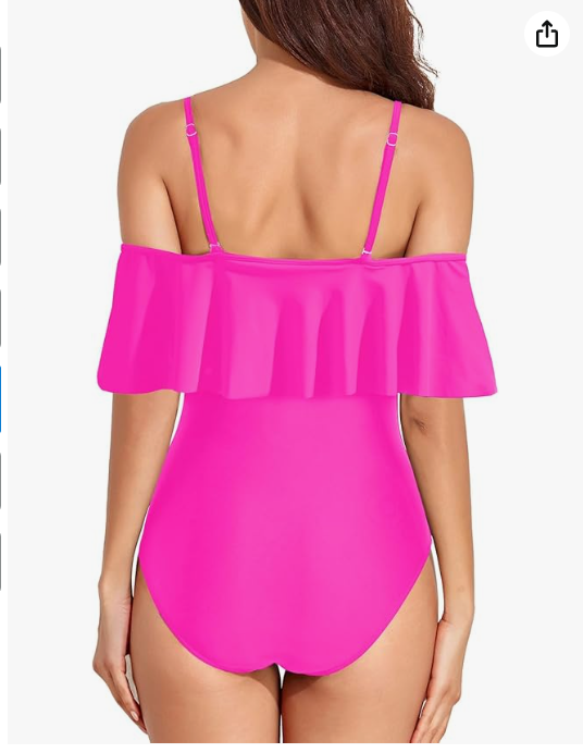 Tempt Me Ruffle One-Piece Swimsuit – Hot Pink, Small – NWT