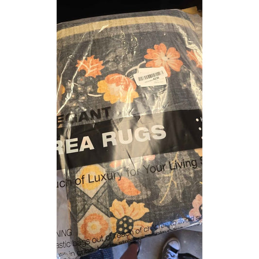 Uermei 6 x 9 Area Rug Floral Washable Boho Vintage Non Slip New