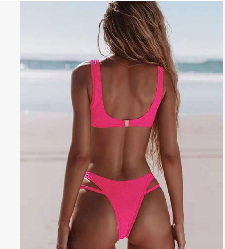 SherryDC Cutout Thong Bikini Set – Hot Pink, Small – NWT