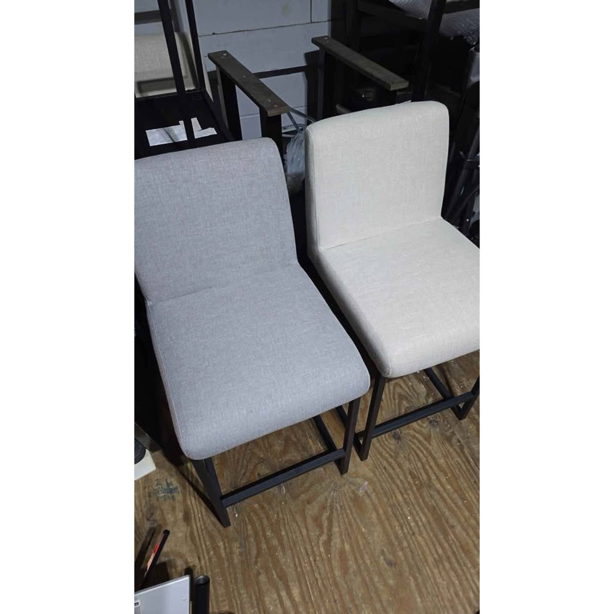 Wade Logan Chelley 25" Counter Stool - 2 Sets - Grey & Beige