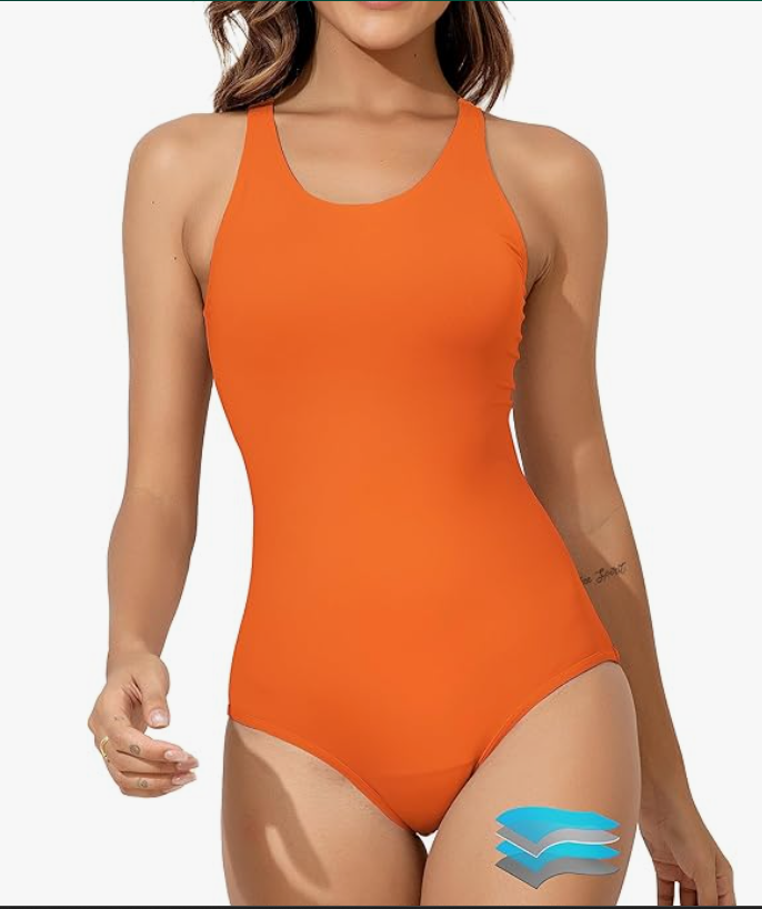 Beautikini Period One-Piece Swimsuit – Orange, Juniors Large – NWT