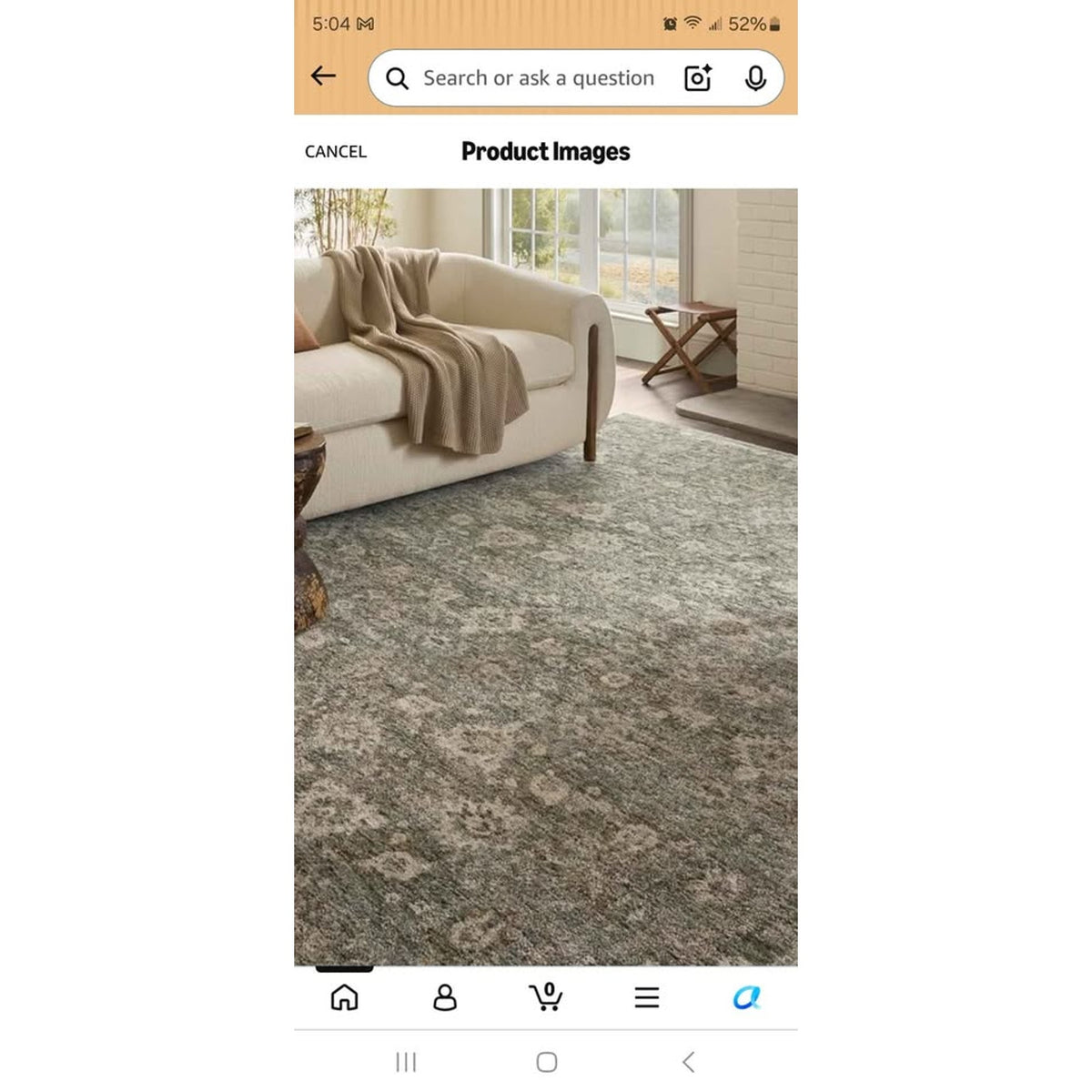Loloi Magnolia Home by Joanna Gaines Junie Collection Lagoon/Natural 7'-10" ROUND - Area Rug