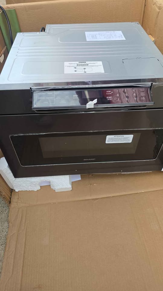 Sharp 24-inch 1.2 cu. ft. Built-In Microwave Drawer – Black Stainless