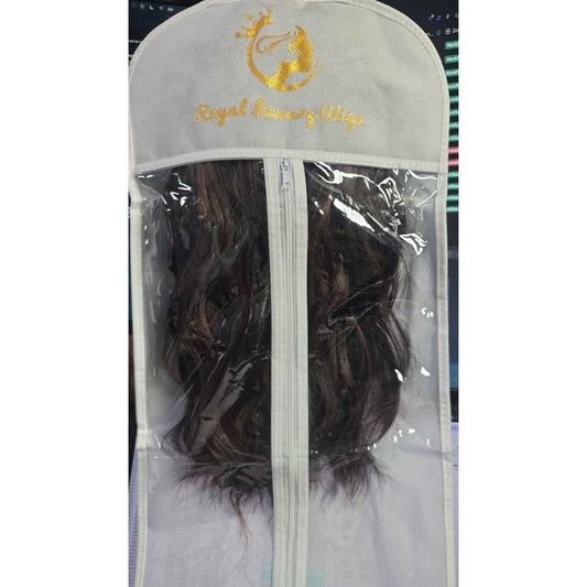 Novastel Ombre Blond Ash Wavy Wig - Human Hair Medium Length 18"