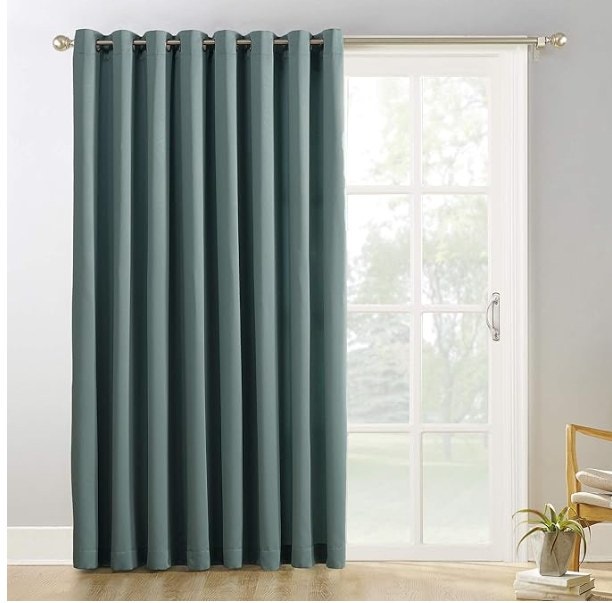 Sun Zero Easton Blackout Patio Door Curtain — 100 × 84 in, 1 Panel