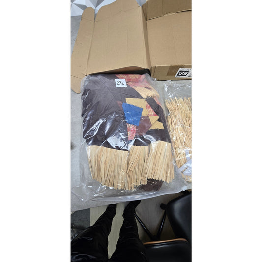 Funtery Women's 7 Pc Scarecrow Halloween Costume 2XL New