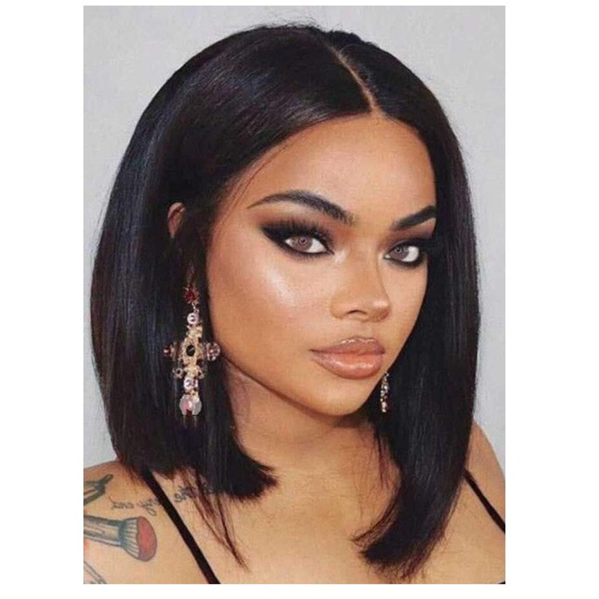 JOLNVCA Black Bob Wigs Straight Short Wigs