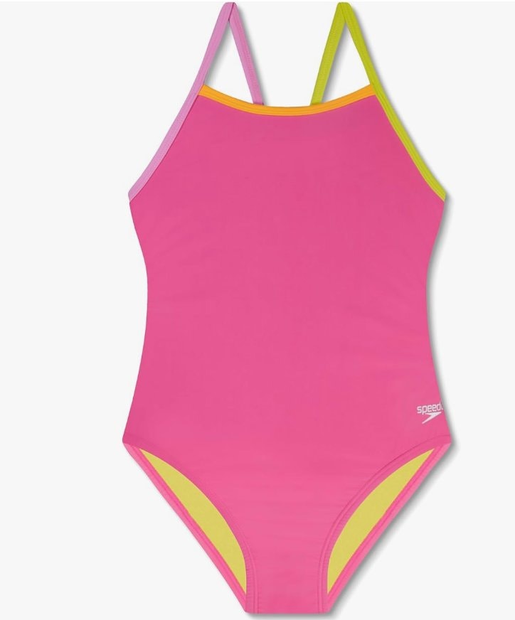 Speedo Girls Thin-Strap One-Piece Swimsuit – Size 14 – New