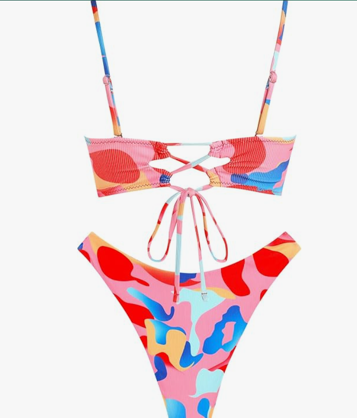 ZAFUL V-Wire Ruffle Bikini Set – Light Pink, Small – NWT