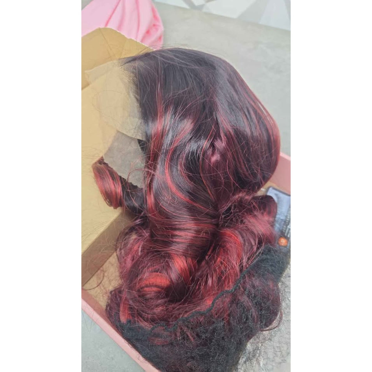 New UGORGEOUS Burgundy Ombre 26" HD Lace Front Pre Plucked 13 x 6