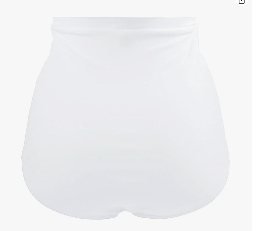 Tempt Me High-Waisted Bikini Bottom – White, 18W – NWT