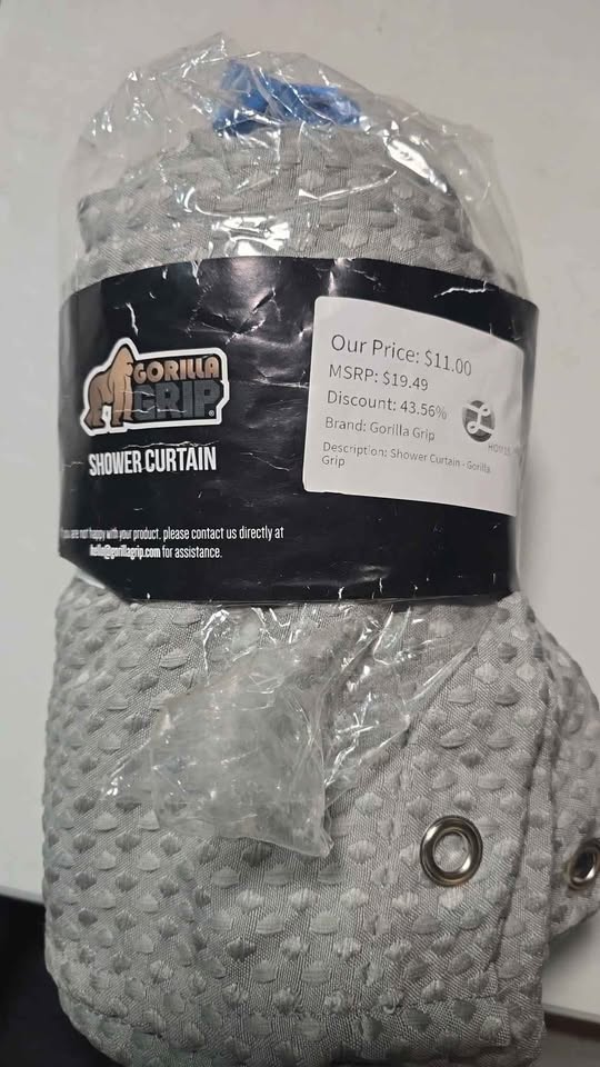 Gorilla Grip Grey Shower Curtain