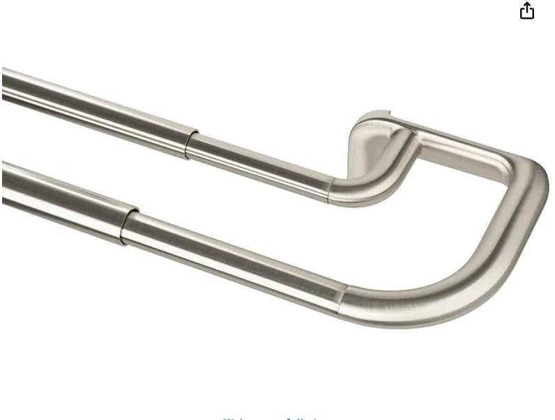 Umbra Twilight Nickel Double Curtain Rod — 88–144 in