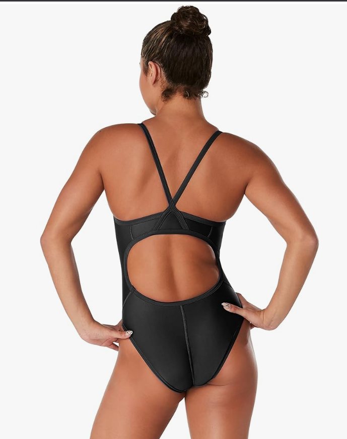 Speedo Eco ProLT Flyback One-Piece Swimsuit – Black, 8/34 – NWT