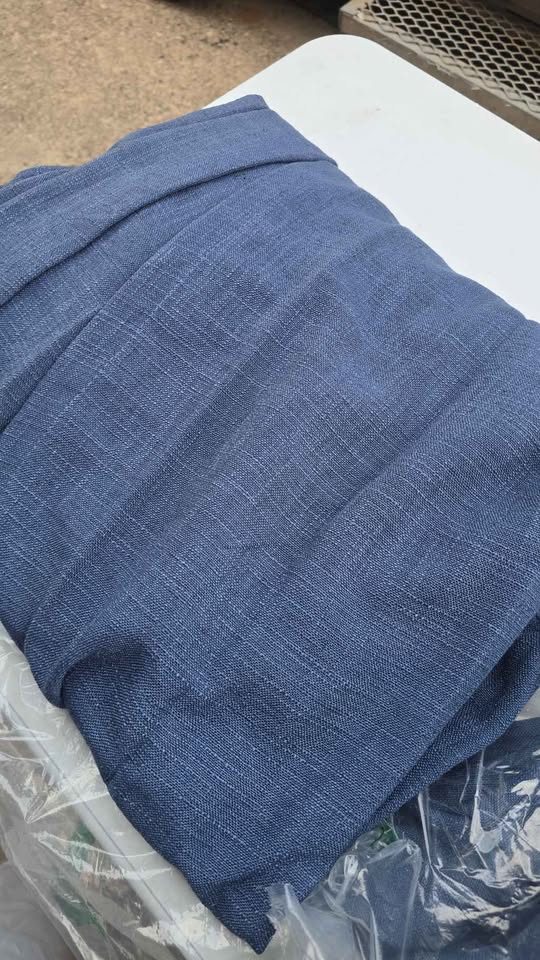 INOVADAY Navy Pinch Pleated Linen Curtains — 40 × 102 in, 2 Panels