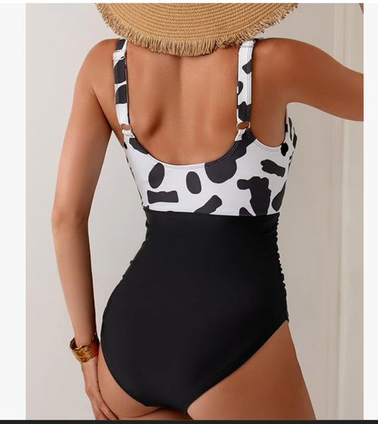 Eomenie Tie-Knot Cutout One-Piece Swimsuit – Black, XL – NWT