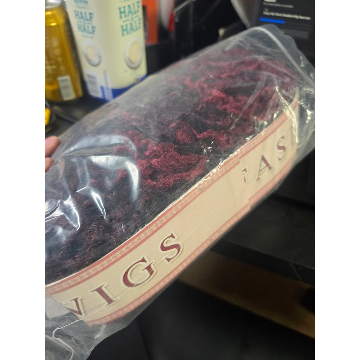 Fancy Hair Short Dreadlock Wig Faux Locs Wig Ombre Red Curly Synthetic Dreadlock