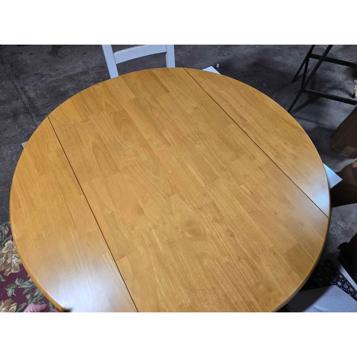 East West Furniture Table Top Dropleaf Oak & Buttermilk 42" *Wood Worker Special*