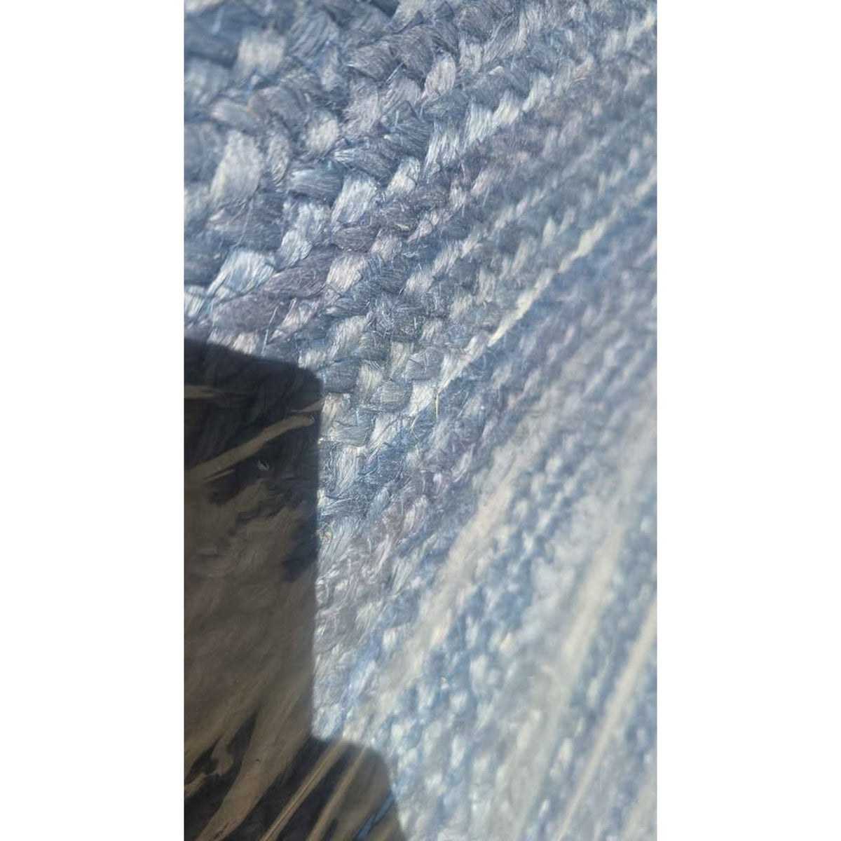 NEW Unique Loom 12'2" x 16'1" Navy Blue Braided Jute Area Rug – HUGE