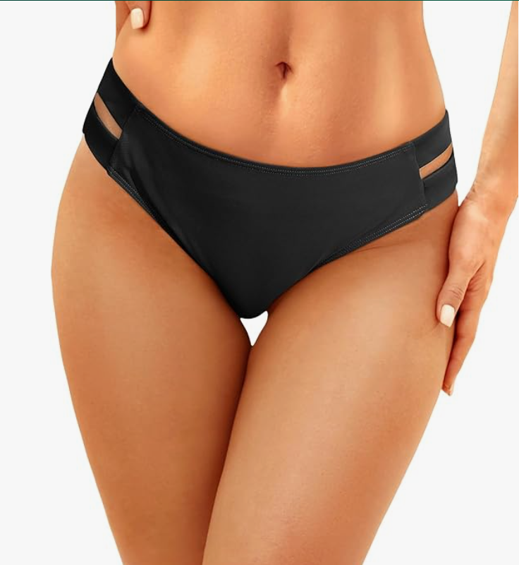 Zmart Strappy Low-Rise Bikini Bottom – Black, Small – NWT