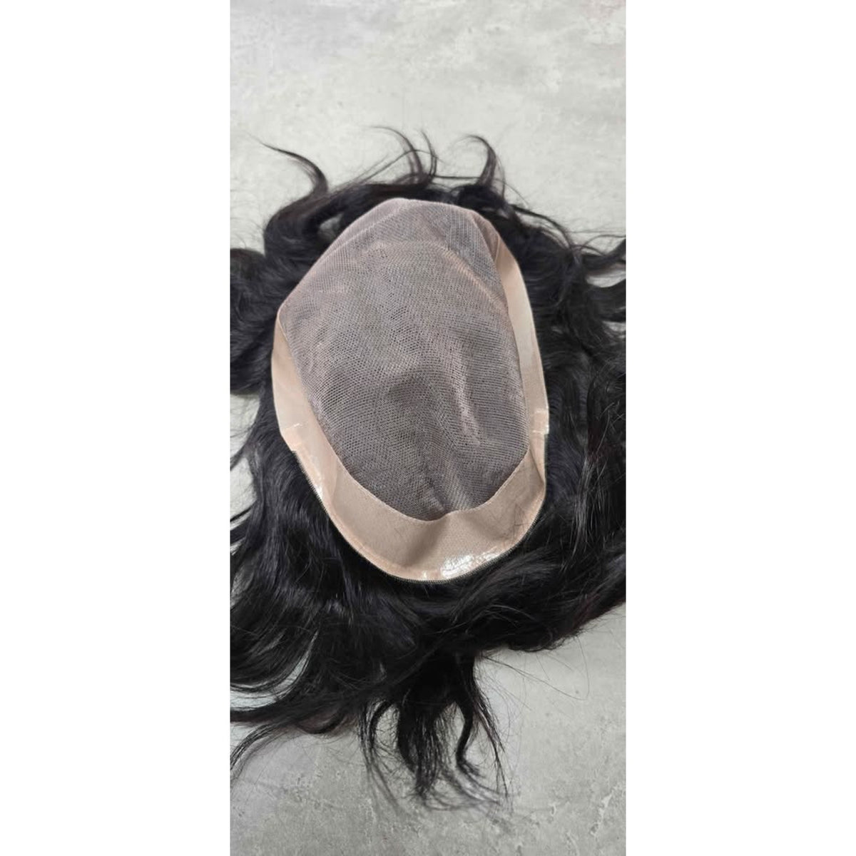 Lumeng Toupee Human Hair Mono Lace 8 x 10 1B