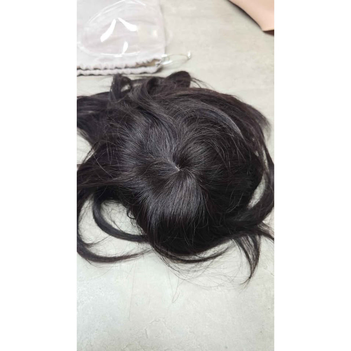 Meiverah Untrimmed Silk Base Toupee Hair Piece 7" 7.9"