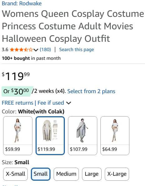 Rodwake Women’s Queen Cosplay Costume - Adult Small