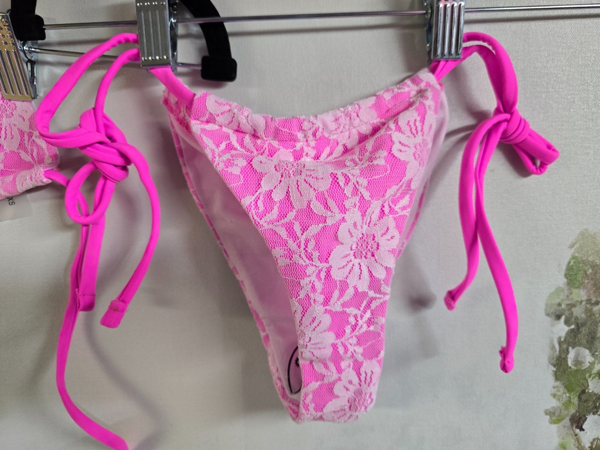 SHENHE Triangle Bikini Set – Pink Floral, XS – NWT