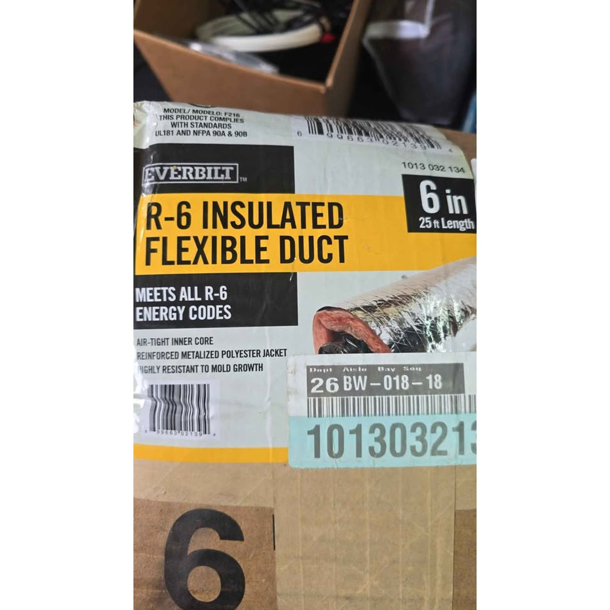 Everbilt 6 in. x 25 ft. R6 Insulated Flexible Duct