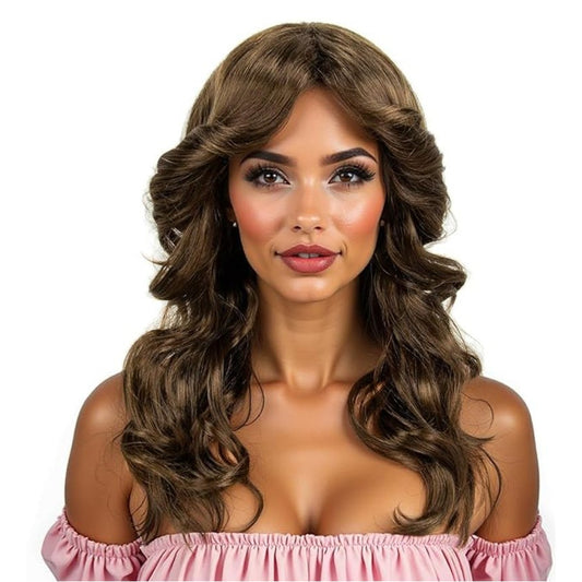 70s Disco Wig Farrah Fawcett Wigs for Women Lady Natural Synthetic Full Wigs Vintage