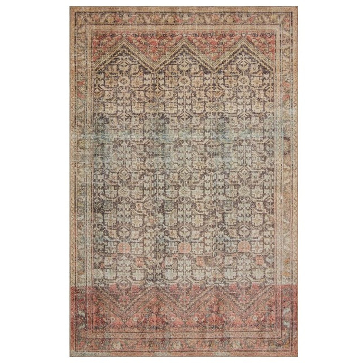 Loloi Loren Collection LQ-17 Charcoal/Multi 3'-6" x 5'-6" Accent Rug