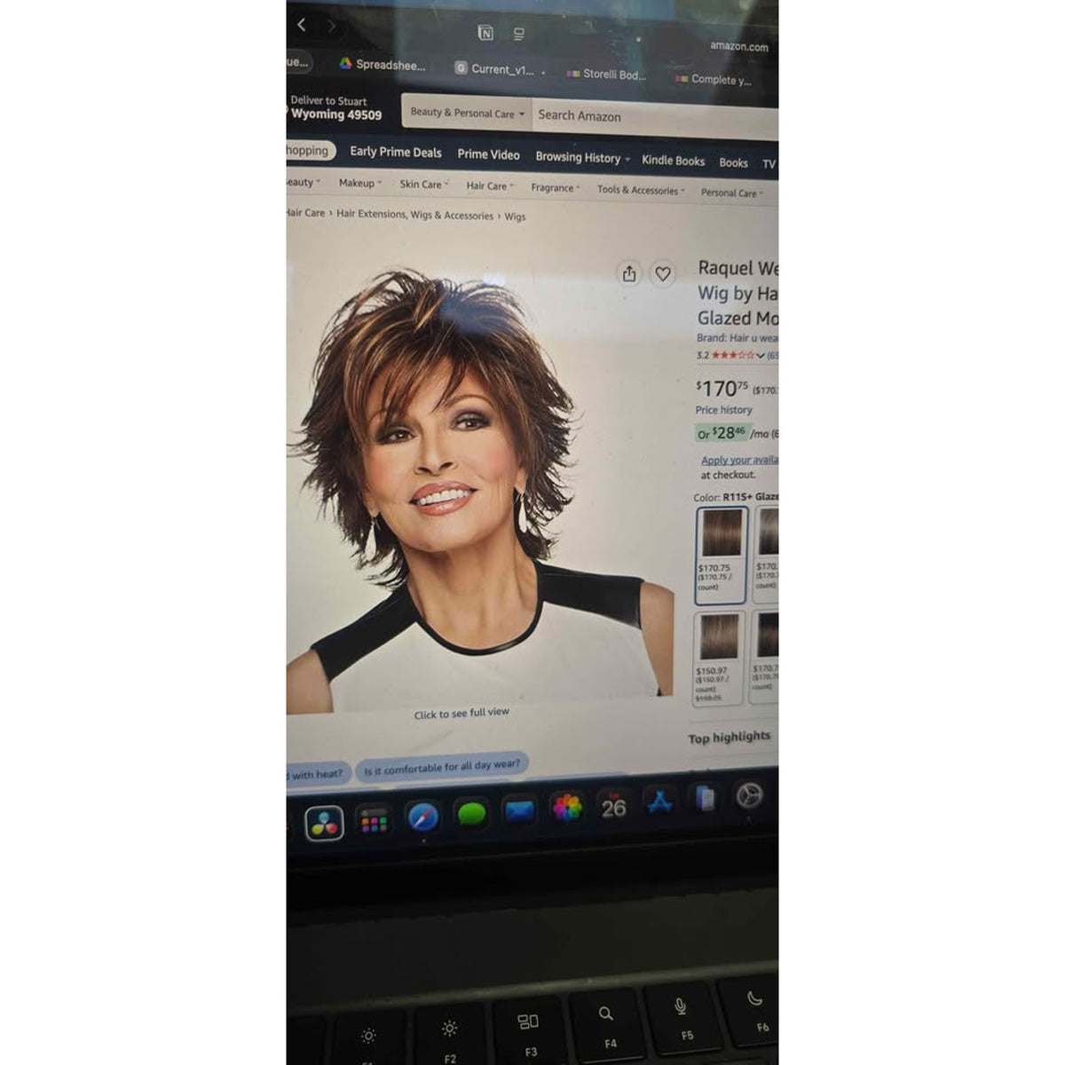 Raquel Welch Trend Setter Mid Length Large Cap Glazed Mocha R11S