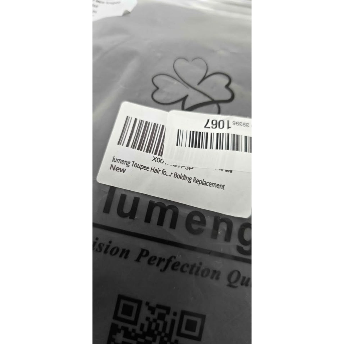 Lumeng Toupee Human Hair Mono Lace 8 x 10 1B