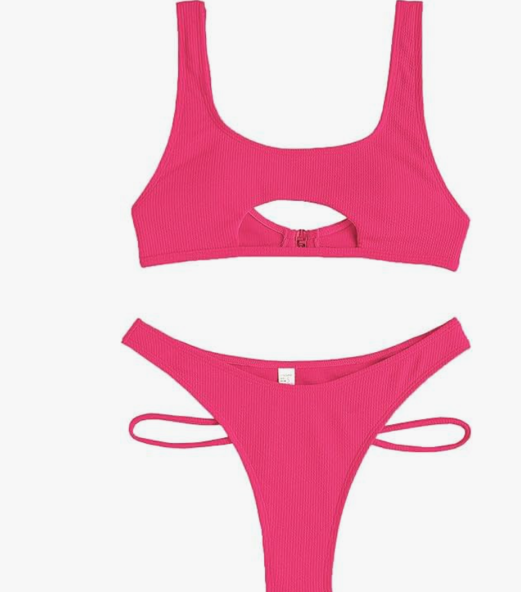 SherryDC Cutout Thong Bikini Set – Hot Pink, Small – NWT
