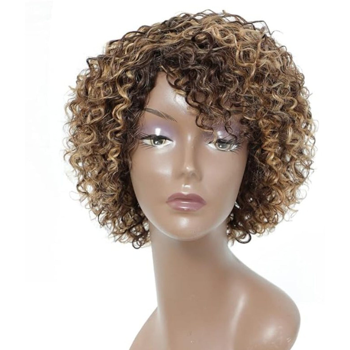 NWT - HUA Short Curly Human Hair Wigs for Black Women P4/27/30 Short Curly Wigs
