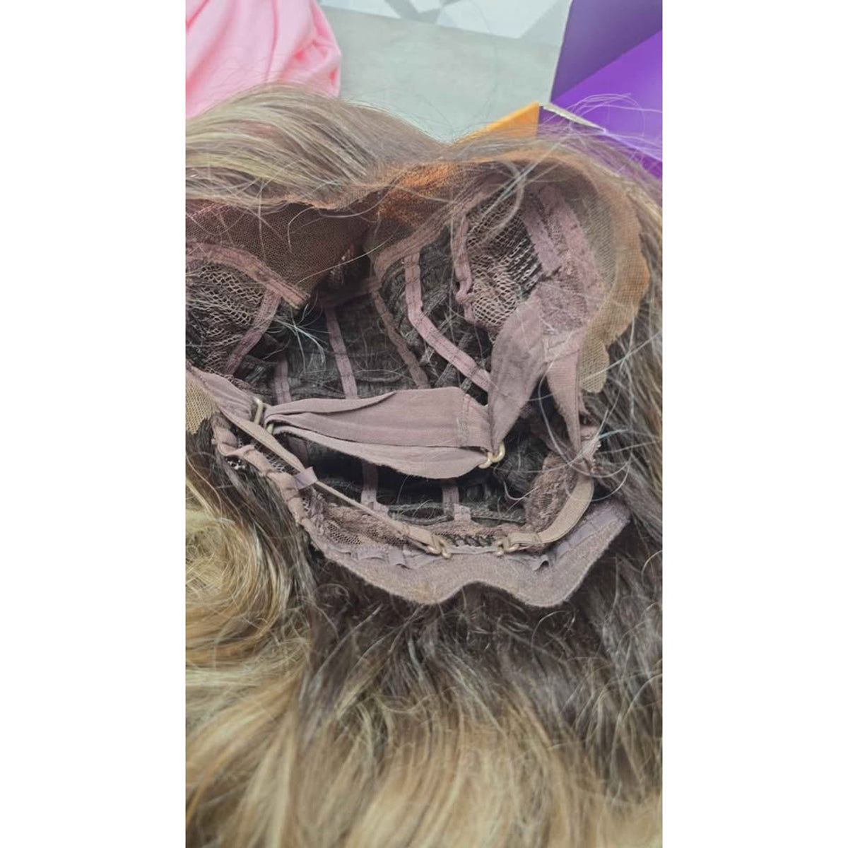 KOME 26-Inch Dirty Blonde Synthetic Lace Front Wig (Used)