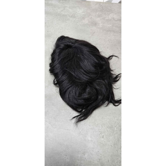 Lumeng Toupee Human Hair Mono Lace 8 x 10 1B