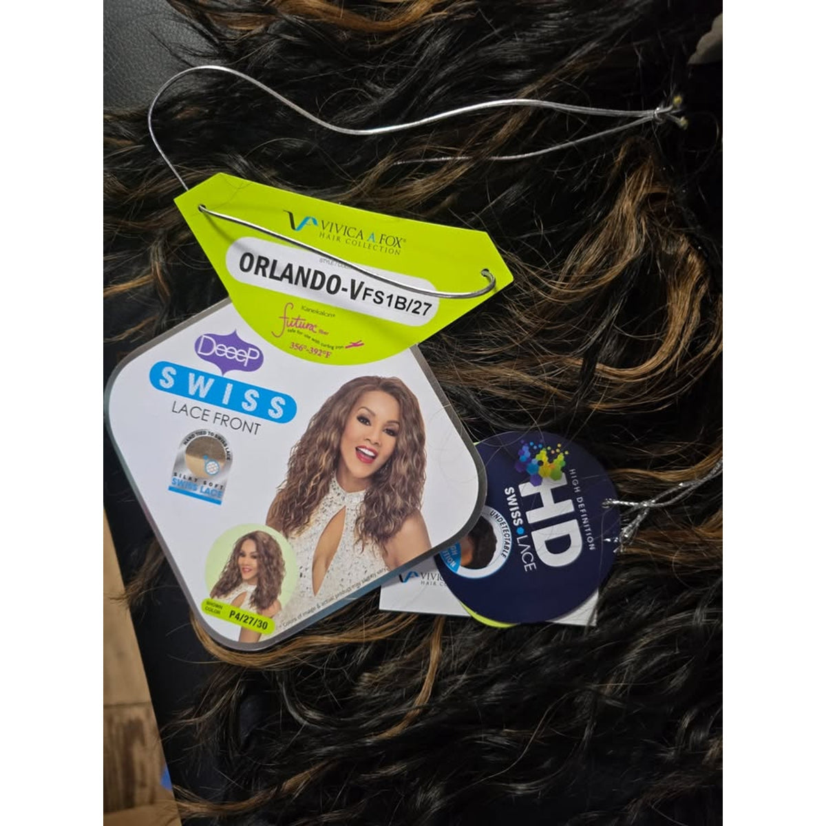 Vivica A. Fox ORLANDO-V Lace Front Wig, New Futura Synthetic Fiber in Color FS1B27