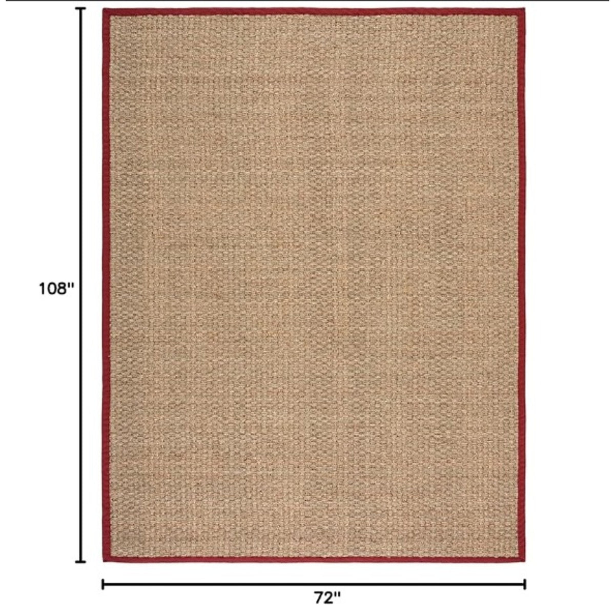 SAFAVIEH Natural Fiber Arbor Bordered Area Rug, Natural/Beige, 6x9 Square