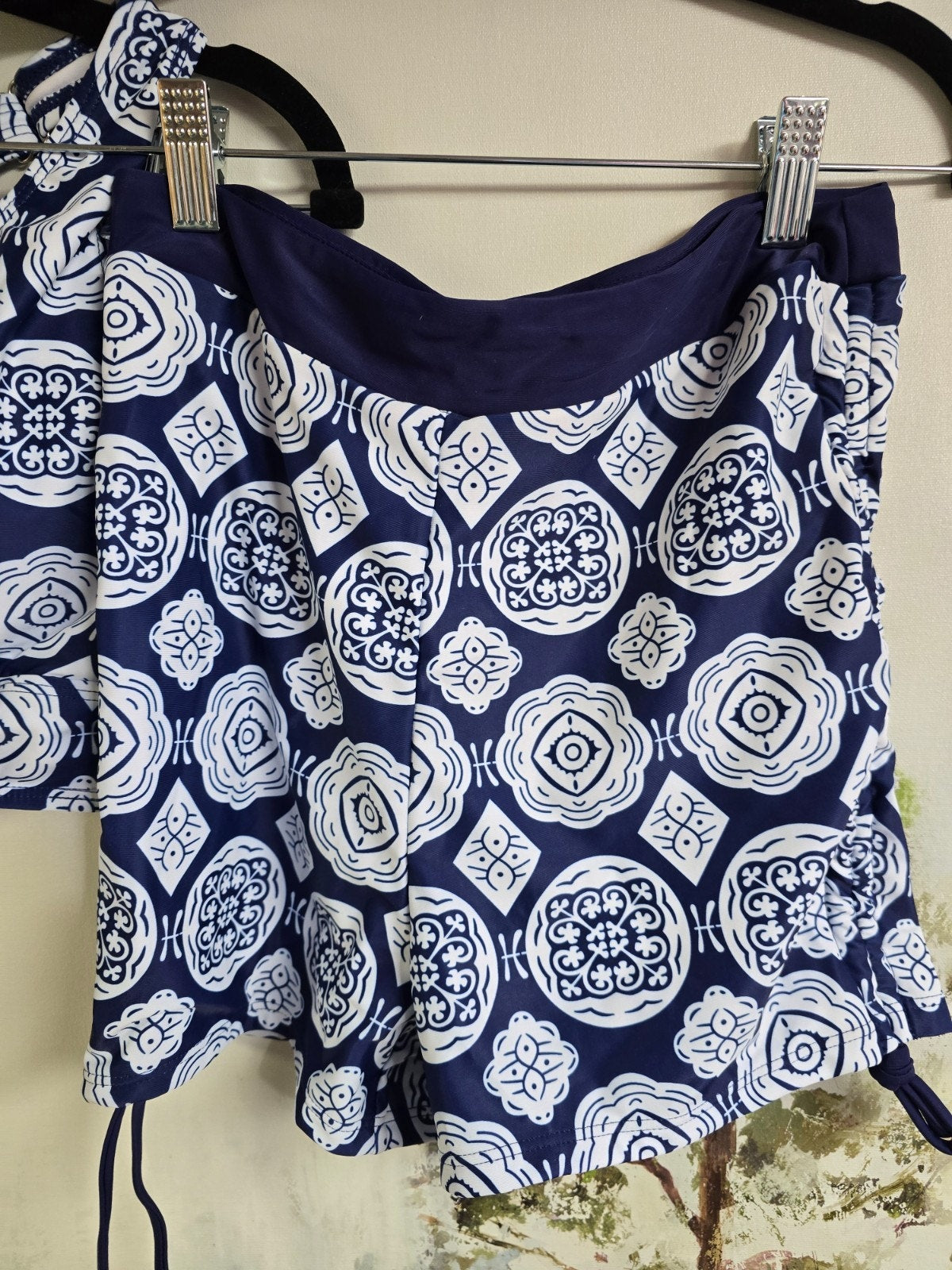 Aleumdr Athletic Three-Piece Tankini Set – Blue, Medium – New