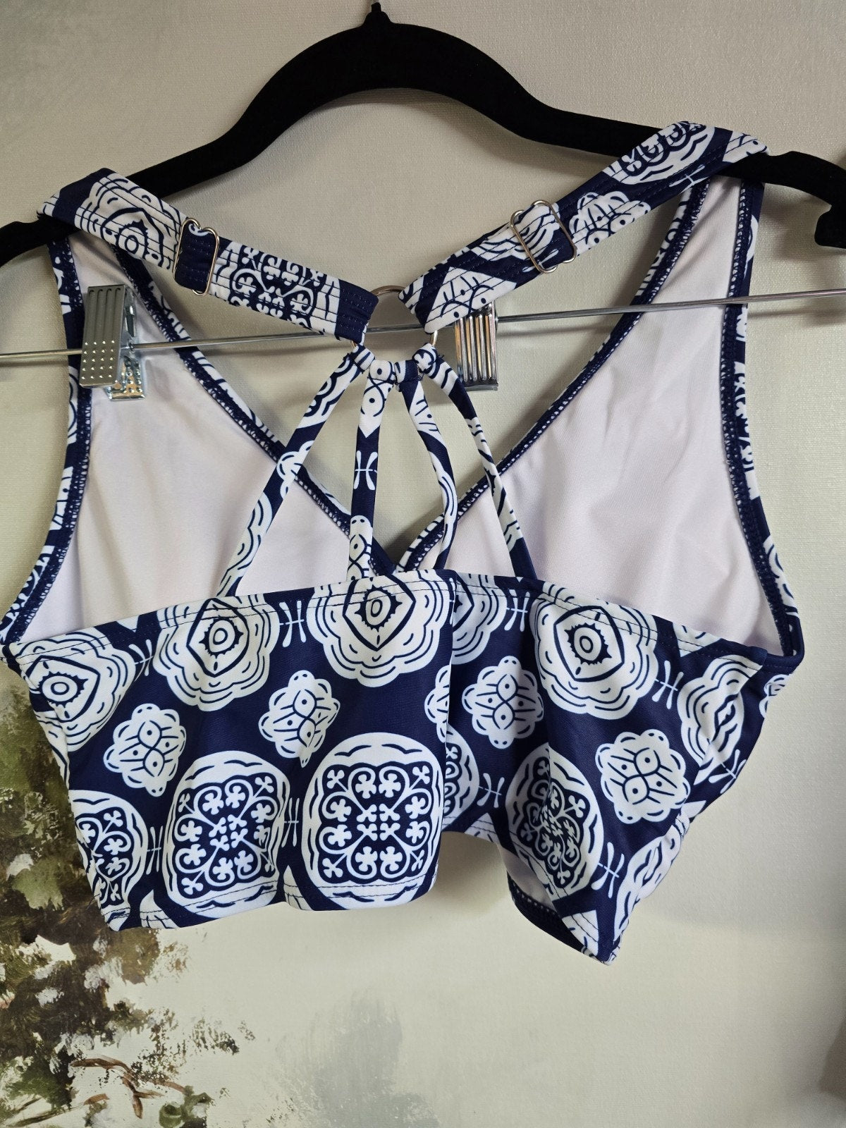Aleumdr Athletic Three-Piece Tankini Set – Blue, Medium – New