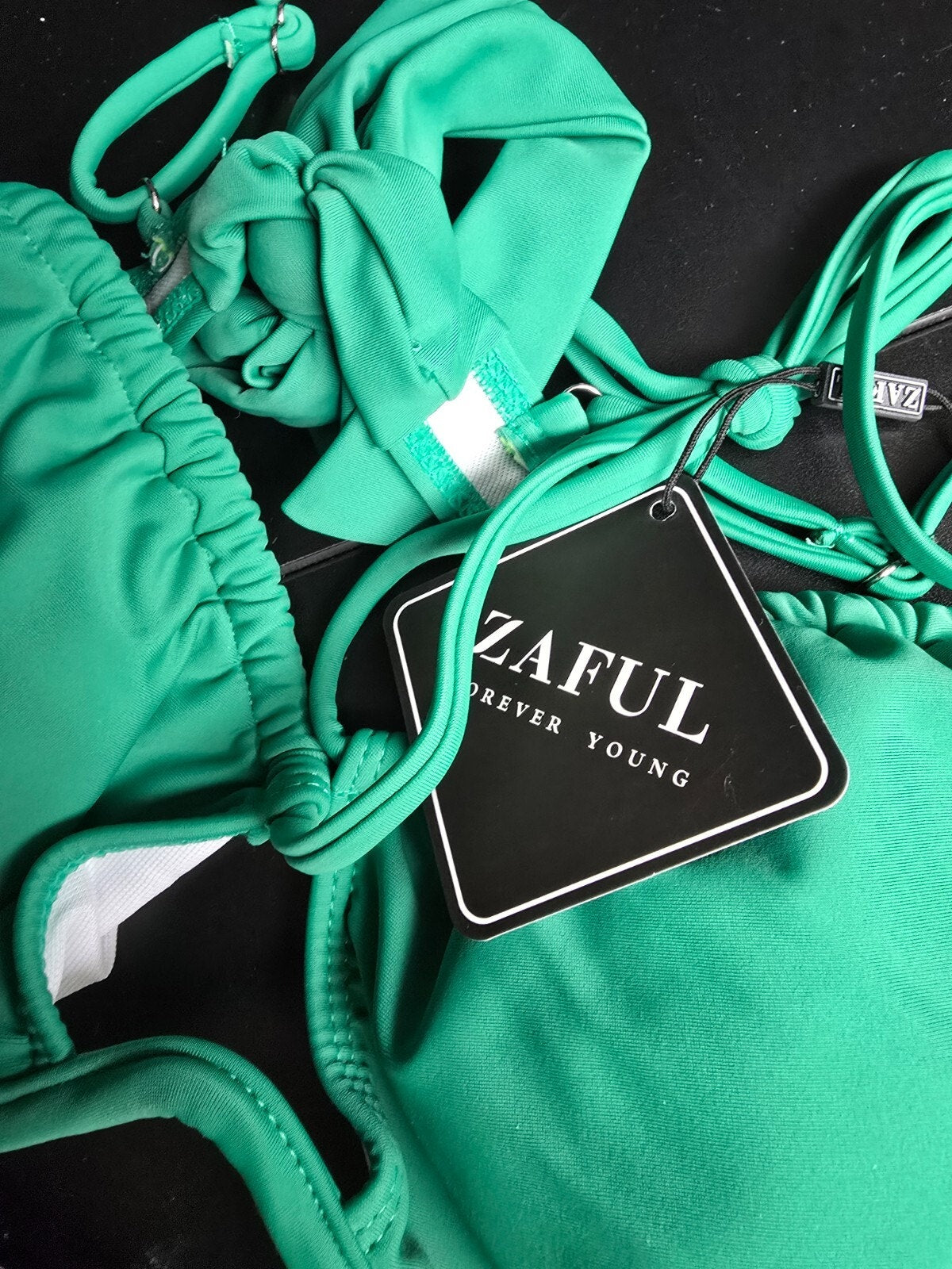 ZAFUL Underwire Thong Bikini Set – Green, XL – NWT